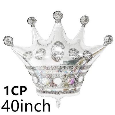 10PC 40-инчови балони от алуминиево фолио Crown балон Wedding House Christmas Party Baby Shower Happy Birthday Decoration New Years