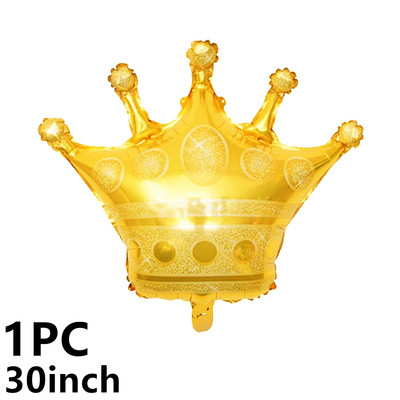 10PC 40-инчови балони от алуминиево фолио Crown балон Wedding House Christmas Party Baby Shower Happy Birthday Decoration New Years