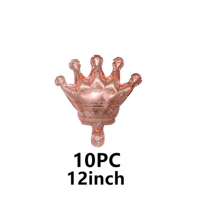10PC 40-инчови балони от алуминиево фолио Crown балон Wedding House Christmas Party Baby Shower Happy Birthday Decoration New Years