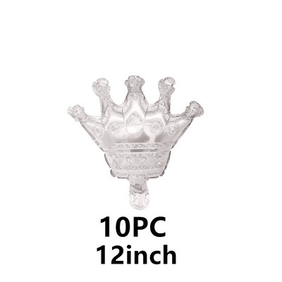 10PC 40-инчови балони от алуминиево фолио Crown балон Wedding House Christmas Party Baby Shower Happy Birthday Decoration New Years