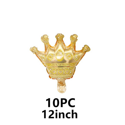 10PC 40-инчови балони от алуминиево фолио Crown балон Wedding House Christmas Party Baby Shower Happy Birthday Decoration New Years