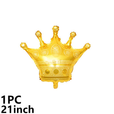 10PC 40-инчови балони от алуминиево фолио Crown балон Wedding House Christmas Party Baby Shower Happy Birthday Decoration New Years