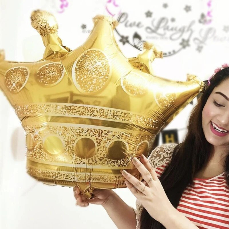 10PC 40-инчови балони от алуминиево фолио Crown балон Wedding House Christmas Party Baby Shower Happy Birthday Decoration New Years