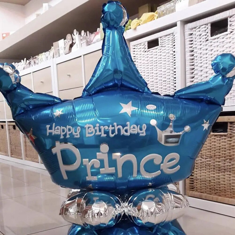 10PC 40-инчови балони от алуминиево фолио Crown балон Wedding House Christmas Party Baby Shower Happy Birthday Decoration New Years