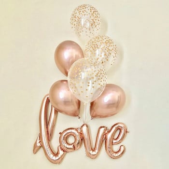 18 ιντσών στρογγυλό λευκό χρυσό γκλίτερ εκτύπωση Mr&mrs Love Foil Balloons Bride To Be Marriage Wedding Day of Valentine Decoration Supplies