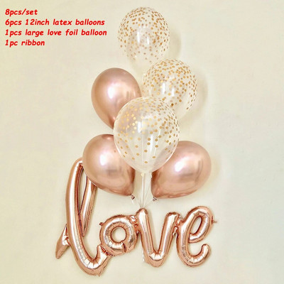 18-инчови кръгли балони с блясък от бяло злато Mr&mrs Love Фолиеви балони Bride To Be Marriage Сватба Свети Валентин Консумативи за декорация