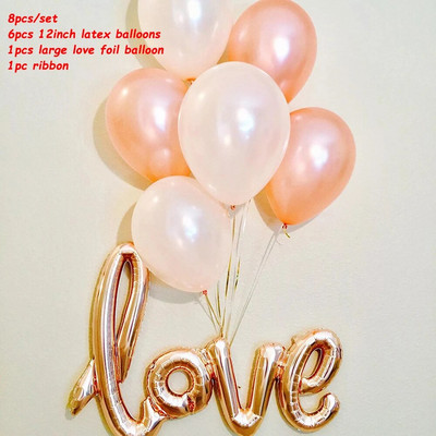 18-инчови кръгли балони с блясък от бяло злато Mr&mrs Love Фолиеви балони Bride To Be Marriage Сватба Свети Валентин Консумативи за декорация