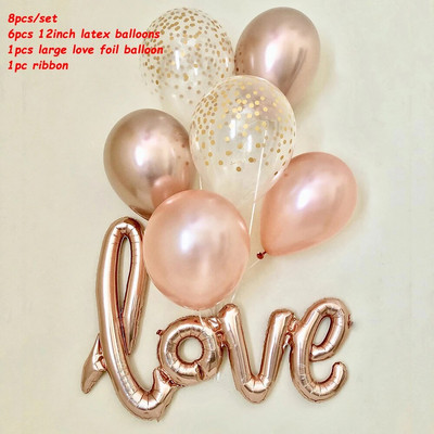 18-инчови кръгли балони с блясък от бяло злато Mr&mrs Love Фолиеви балони Bride To Be Marriage Сватба Свети Валентин Консумативи за декорация