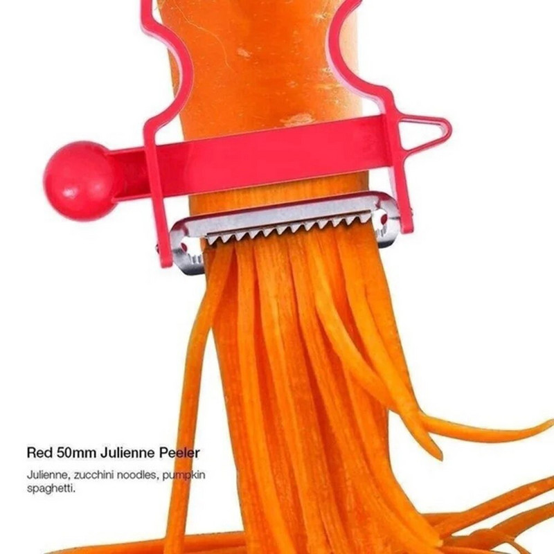 3 bucăți de curățat legume cu lamă din oțel inoxidabil Tăiător rotativ pentru tăiat julienne pentru cartofi, morcovi, răzătoare, tăiței, set de instrumente pentru tocat