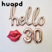 Rožinis auksas Hello happy 30 aliuminio folijos balionas rožinis auksinis numeris 18 20 21 25 30 suaugusiųjų gimtadienio šventės dekoravimas pripučiamas balionas