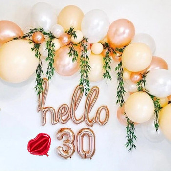 Ροζ χρυσό Hello happy 30 αλουμινόχαρτο μπαλόνι ροζ χρυσό νούμερο 18 20 21 25 30 διακόσμηση πάρτι γενεθλίων ενηλίκων φουσκωτό μπαλόνι