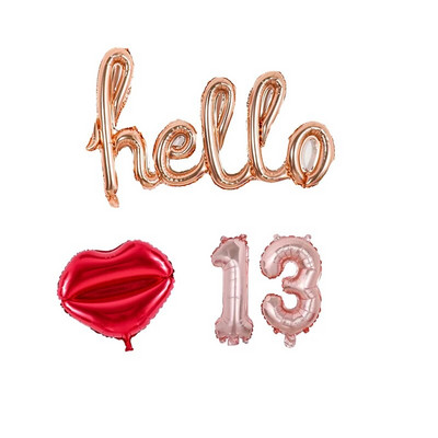 Rožinis auksas Hello happy 30 aliuminio folijos balionas rožinis auksinis numeris 18 20 21 25 30 suaugusiųjų gimtadienio šventės dekoravimas pripučiamas balionas