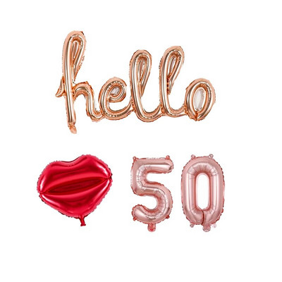 Rožinis auksas Hello happy 30 aliuminio folijos balionas rožinis auksinis numeris 18 20 21 25 30 suaugusiųjų gimtadienio šventės dekoravimas pripučiamas balionas