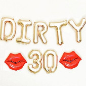 7db/szett Rose Gold DIRTY 30 Harminc 30. Születésnapi Party dekoráció Sweet Girls Boldog születésnapot Balloon Eseményparti Kellékek Globos