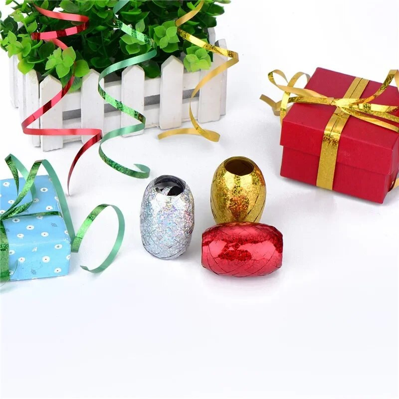 Baloane Panglici Panglică laser pentru decorarea petrecerilor Cadouri de zi de naștere Ambalare DIY Decorare nuntă Folie Panglici din satin Accesorii