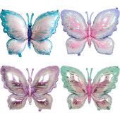 Dideli drugelių folijos balionai Spalvingi drugelių balionai mergaičių gimtadienio vakarėliui vestuvių dekoravimui Vaikų žaislai kūdikių dušo gaubtai