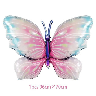 40 colių žvaigždėto dangaus gradiento didelio skaičiaus folijos drugelių balionų rinkinys mergaičių 1-ojo gimtadienio vakarėlio dekorai Skaitmeniniai helio balionų reikmenys