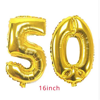 30-та 40-та 50-та 60-та латексови балон с конфети Честит рожден ден Декорации за парти за възрастни 30 40 50 60 години Консумативи за честит рожден ден