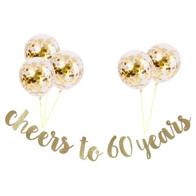 30th 40th 50th 60th Latex Confetti Balon Happy Birthday Party Decorations Adult 30 40 50 60 Years Happy Birthday Supplies