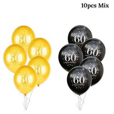 30th 40th 50th 60th Latex Confetti Balon Happy Birthday Party Decorations Adult 30 40 50 60 Years Happy Birthday Supplies