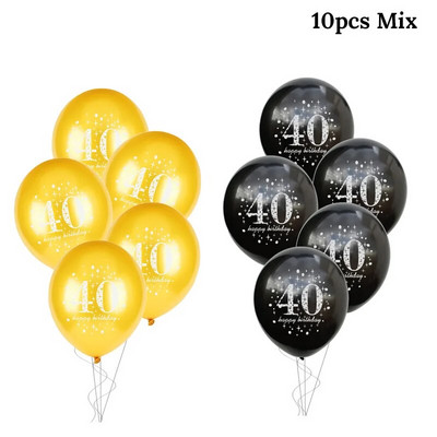 30th 40th 50th 60th Latex Confetti Balon Happy Birthday Party Decorations Adult 30 40 50 60 Years Happy Birthday Supplies