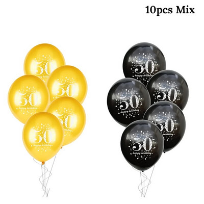 30th 40th 50th 60th Latex Confetti Balon Happy Birthday Party Decorations Adult 30 40 50 60 Years Happy Birthday Supplies