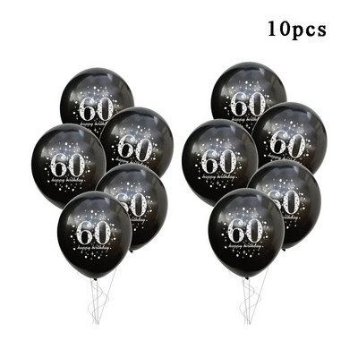 30th 40th 50th 60th Latex Confetti Balon Happy Birthday Party Decorations Adult 30 40 50 60 Years Happy Birthday Supplies
