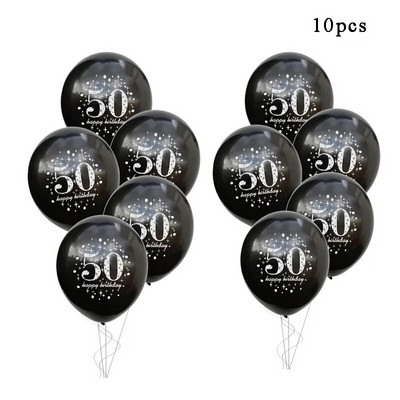 30th 40th 50th 60th Latex Confetti Balon Happy Birthday Party Decorations Adult 30 40 50 60 Years Happy Birthday Supplies