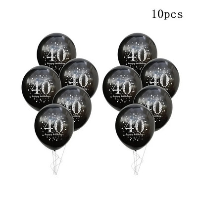30th 40th 50th 60th Latex Confetti Balon Happy Birthday Party Decorations Adult 30 40 50 60 Years Happy Birthday Supplies