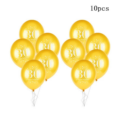 30th 40th 50th 60th Latex Confetti Balon Happy Birthday Party Decorations Adult 30 40 50 60 Years Happy Birthday Supplies
