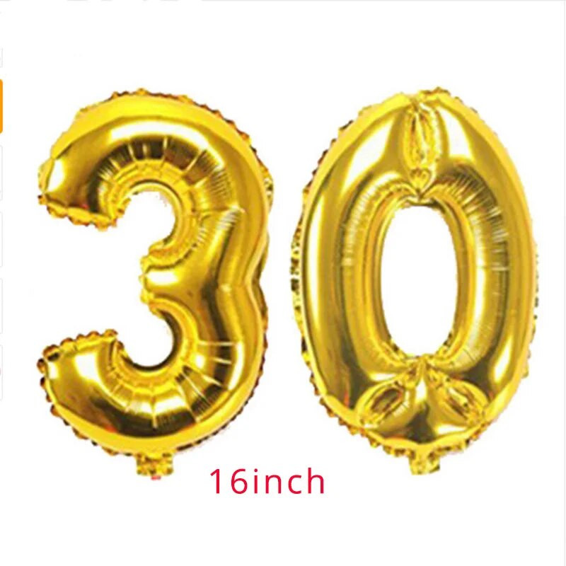 30th 40th 50th 60th Latex Confetti Balon Happy Birthday Party Decorations Adult 30 40 50 60 Years Happy Birthday Supplies