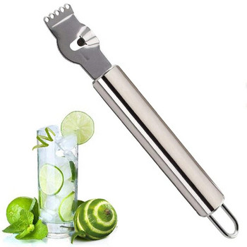 Ренде Lemon Zester Неръждаема стомана Ренде за лимон Белачка за портокал Ренде за цитрусови плодове Нож за белене Бар Аксесоари Кухненски джаджи