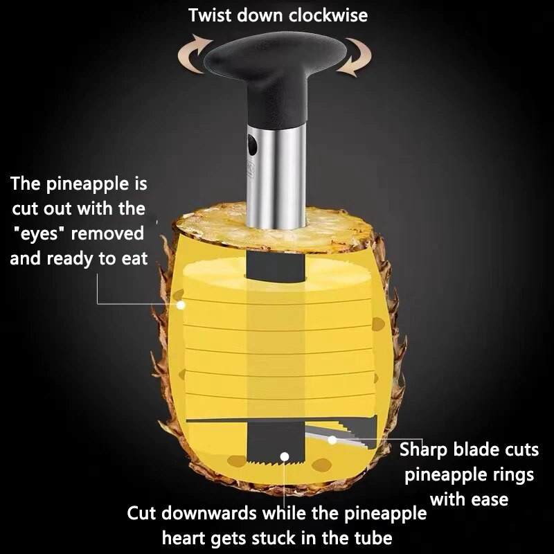 Ananassi viilutaja koorija lõikur Parer nuga roostevabast terasest köögivili tööriistad toiduvalmistamise tööriistad köögitarvikud köögividinad