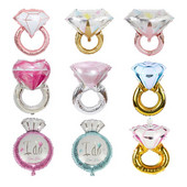 Teemantsõrmus fooliumist õhupallid Baby Shower Sünnipäevapeo kaunistused Sõbrapäeva pulma-aastapäeva kaunistus õhupall