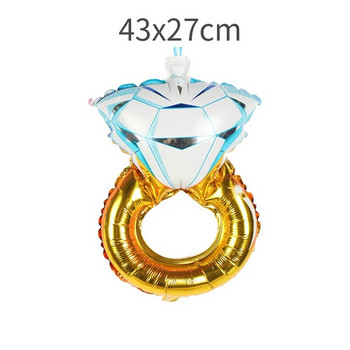 Διαμαντένιο δαχτυλίδι αλουμινόχαρτο μπαλόνια Baby Shower Διακοσμήσεις για πάρτι γενεθλίων για την ημέρα του Αγίου Βαλεντίνου Στολισμός για την επέτειο του γάμου