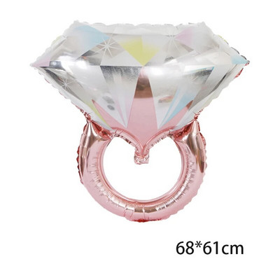 Teemantsõrmus fooliumist õhupallid Baby Shower Sünnipäevapeo kaunistused Sõbrapäeva pulma-aastapäeva kaunistus õhupall