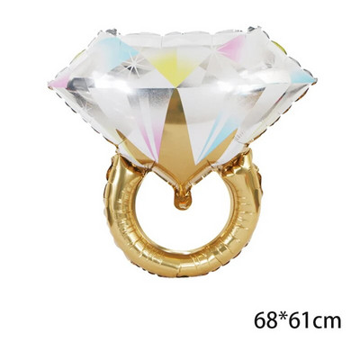Teemantsõrmus fooliumist õhupallid Baby Shower Sünnipäevapeo kaunistused Sõbrapäeva pulma-aastapäeva kaunistus õhupall