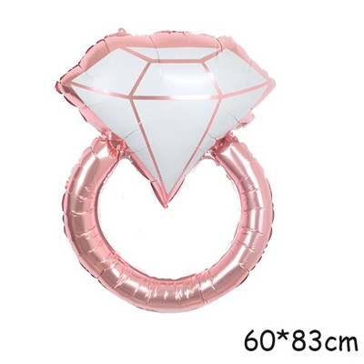 Teemantsõrmus fooliumist õhupallid Baby Shower Sünnipäevapeo kaunistused Sõbrapäeva pulma-aastapäeva kaunistus õhupall
