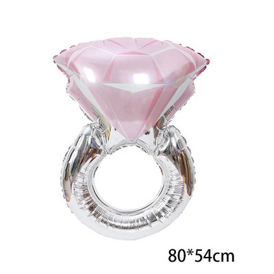 Teemantsõrmus fooliumist õhupallid Baby Shower Sünnipäevapeo kaunistused Sõbrapäeva pulma-aastapäeva kaunistus õhupall