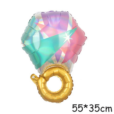 Teemantsõrmus fooliumist õhupallid Baby Shower Sünnipäevapeo kaunistused Sõbrapäeva pulma-aastapäeva kaunistus õhupall