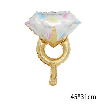 Teemantsõrmus fooliumist õhupallid Baby Shower Sünnipäevapeo kaunistused Sõbrapäeva pulma-aastapäeva kaunistus õhupall