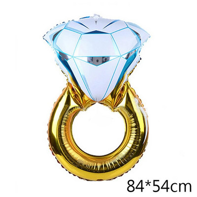 Teemantsõrmus fooliumist õhupallid Baby Shower Sünnipäevapeo kaunistused Sõbrapäeva pulma-aastapäeva kaunistus õhupall