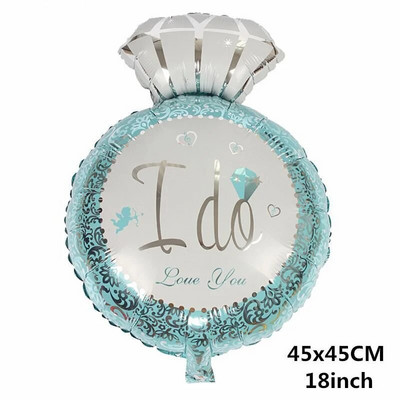 Teemantsõrmus fooliumist õhupallid Baby Shower Sünnipäevapeo kaunistused Sõbrapäeva pulma-aastapäeva kaunistus õhupall