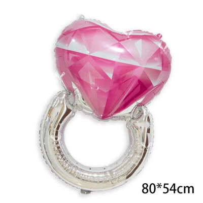 Teemantsõrmus fooliumist õhupallid Baby Shower Sünnipäevapeo kaunistused Sõbrapäeva pulma-aastapäeva kaunistus õhupall
