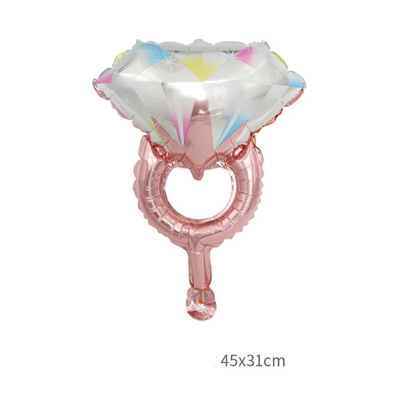Teemantsõrmus fooliumist õhupallid Baby Shower Sünnipäevapeo kaunistused Sõbrapäeva pulma-aastapäeva kaunistus õhupall