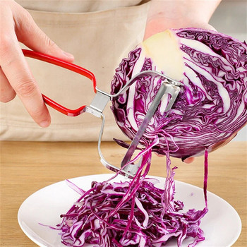 Τρίφτης λάχανου από ανοξείδωτο πλατύ στόμα με λαβή σιλικόνης Καταστροφέας πατάτας λαχανικών Peeler Slicer Cutter Gadgets κουζίνας