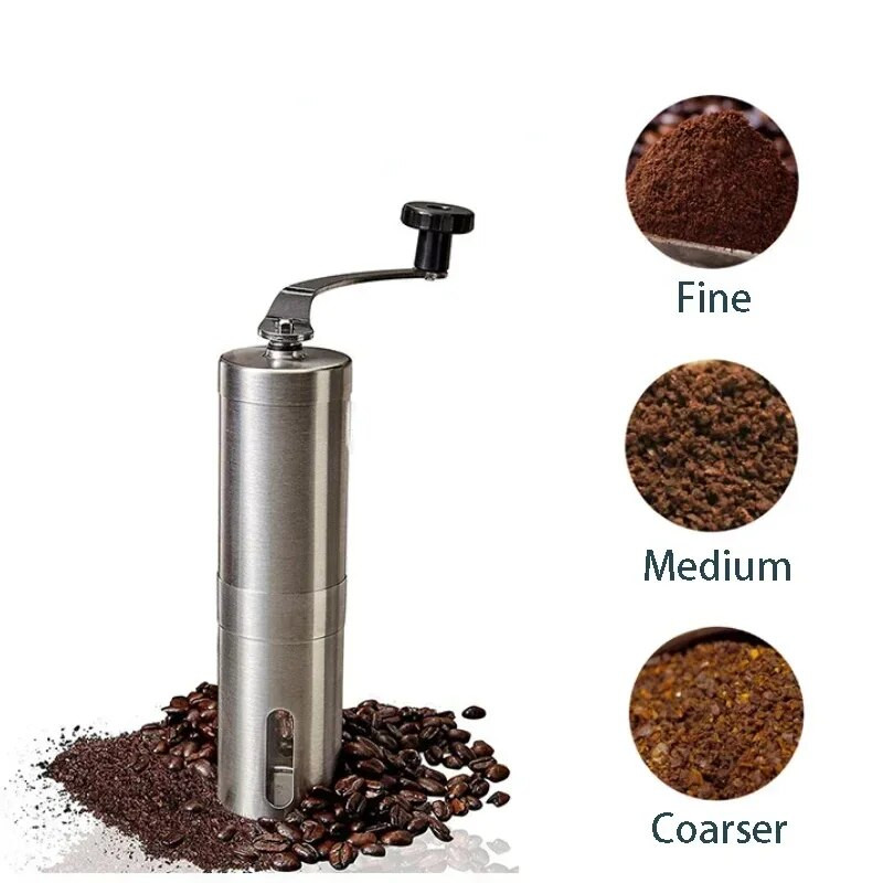 Ručno izrađeni mlinac za papar od nehrđajućeg čelika Kuhinjski mlin za zrna zrna mlinac za papar Ručni mlinac za kavu Dodaci za kavu