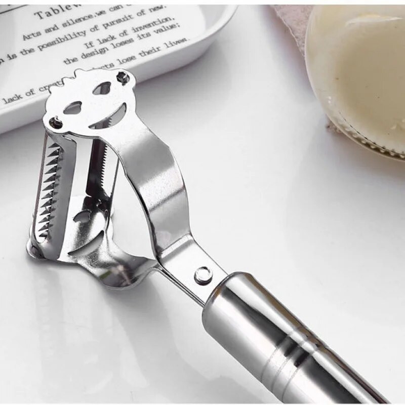 1 vnt Daržovių ir vaisių skustukas Daugiafunkcis Julienne skustukas nerūdijančio plieno patvarus bulvių pjaustyklės smulkintuvas morkų skustukas