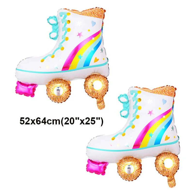 4 бр. Балони за декорация на парти от 80-те, Back to the Disco, Тема от 90-те, Rock 'N Roll, балон за рожден ден, Ролкови кънки