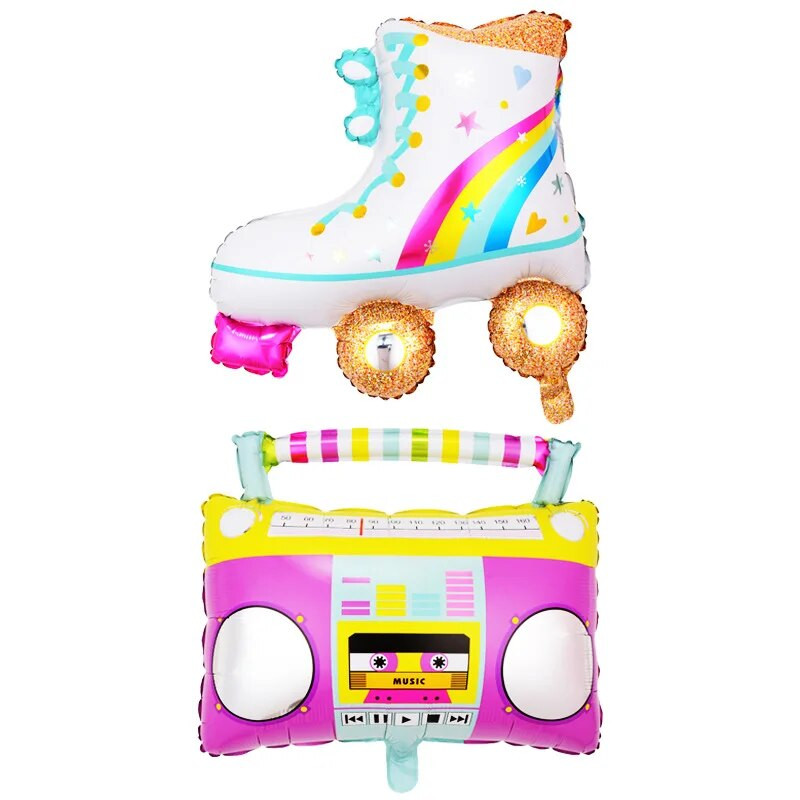 Gyermek születésnapi dekoráció alumínium fólia korcsolya felvevő görkorcsolya alakú alumínium új rádió léggömb